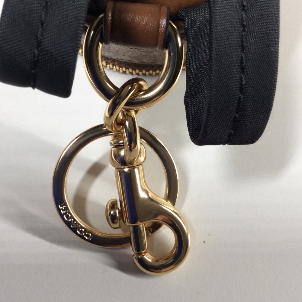 Coach Mini Court Backpack Keychain Bag Charm - CX066 Brown Canvas/Leather - Picture 5 of 9